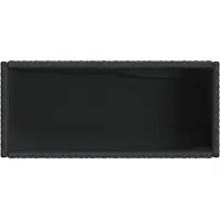 vidaXL Jardinière Avec Étagère Noir Résine Tressée