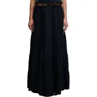 Superdry pour femme. W7210412A Jupe longue à volants superposés marine (XXS), Casuel, Coton
