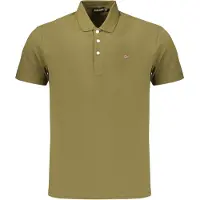 Napapijri Polo à manches courtes pour homme, vert - Coupe classique, détail brodé