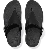 FitFlop Lulu, sandale réglable avec bride à l'avant, couleur noire, taille 37