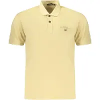 Napapijri Polo pour homme beige avec imprimé et broderie, coupe classique