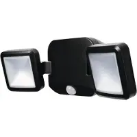 Osram Spot lumineux à batterie , éclairage extérieur, noir, 10W, 4000K, IP54, avec détecteur de lumière et de mouvement, fonctionne sur batterie, montage facile, 480 lm