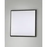 FABAS LUCE Plafonnier Led Carré Desdy 23W 2700Lm 3000K Ip54, Structure Aluminium Et Polycarbonate Noir, Usage Intérieur Et Extérieur, Code 3314-61-101