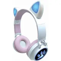 Lexibook Casque sans fil rechargeable lumineux avec oreilles de chat