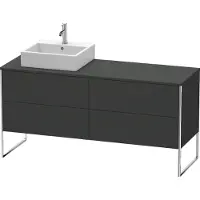 Duravit XSquare Meuble sous-lavabo sur console au sol, 4 tiroirs, vasque à gauche, 1600x778x548mm, XS4924L8080