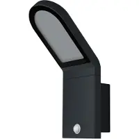 Osram Appareil mural extérieur LED ENDURA Style, design élégant, haute performance lumineuse, avec capteur optionnel, en gris foncé, protection IP44, idéal pour l'éclairage d'entrée et de façades