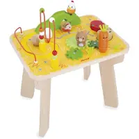 Janod Farm - Table d'activités en bois pour les tout-petits et la motricité