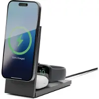 Native Union Chargeur magnétique sans fil 3-en-1 Rise Noir