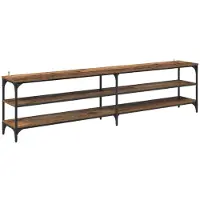 Syfax Meuble TV Bois Ancien 200 x 30 x 50 cm Bois d'ingénierie et fer