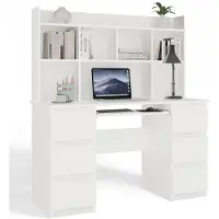Top E Shop Bureau extensible HOLLOW - blanc