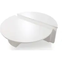 Menzzo Set de 2 tables basses design Glowik Blanc mat
