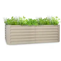 Blumfeldt Jardiniere sur Pieds, Espace Potager sur Pied Jardinage Extérieur, Potager Surélevé en Hauteur, Potager Sureleve Exterieur Jardin et Balcon, Bac Potager sur Pied en Acier, 1200L, 2m