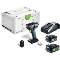 Festool Perceuse-visseuse 10,8V TXS 12 2,5-Plus + 2 batteries 2,5Ah + chargeur + coffret SYSTAINER SYS3 M 187 - - 576873