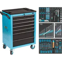 Hazet Chariot d'atelier équipé 178N-7/147, 147 pièces, | 4000896205080
