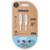 Tech One Tech Câble Usb-c Lightning Nylon 1m Charge Rapide Pd Et Synchronisation Apple -
