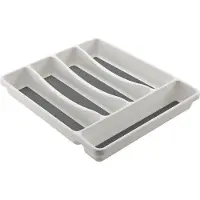 Mondex Bol à couverts Space system 33x29,3x4,5cm, Range-couverts, Blanc, Gris