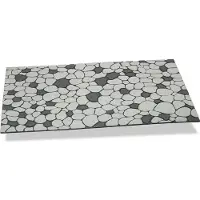 Hidalgo Paillasson Gris Gris perle Caoutchouc 45 x 75 cm 75 x 45 x 0,5 cm Pierre (75 x 45 cm)