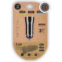 Tech One Tech Chargeur Voiture Double Recharge Rapide Double Port -