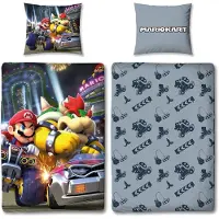 Mario Bros Parure De Lit Mario Bros Mario Vs Bowser Microfibre 140 X 200 Cm