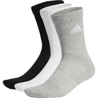Adidas Chaussettes de sport 'Cushioned Crew 3 Pairs' gris chiné / noir / blanc