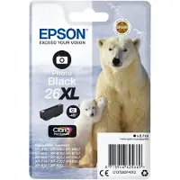 Epson 26XL (C13T26314012) - Noir photo - Cartouche d'encre - Grande capacité