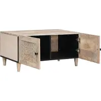 vidaXL Table basse blanche 80 x 54 x 40 cm en aggloméré