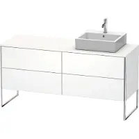 Duravit XSquare Meuble sous-lavabo sur console au sol, 4 tiroirs, vasque à droite, 1600x778x548mm, XS4924R8484