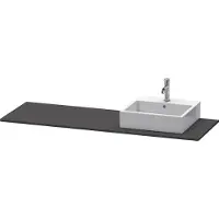 Duravit Console XSquare, 1 découpe à droite, 1600x16x550mm, XS060HR8080