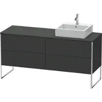 Duravit XSquare Meuble sous-lavabo sur console au sol, 4 tiroirs, vasque à droite, 1600x778x548mm, XS4924R8080