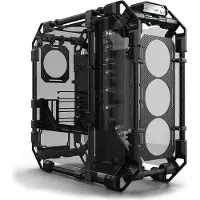 Alphacool GHE Apex Pro Skeleton Boîtier en carbone (ATX, ITX, mATX), Boîtier PC, Transparent, Noir