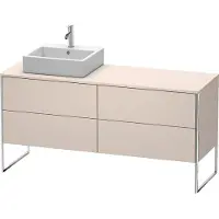 Duravit XSquare Meuble sous-lavabo sur console au sol, 4 tiroirs, vasque à gauche, 1600x778x548mm, XS4924L8383