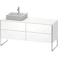 Duravit XSquare Meuble sous-lavabo sur console au sol, 4 tiroirs, vasque à gauche, 1600x778x548mm, XS4924L8484