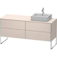 Duravit XSquare Meuble sous-lavabo sur console au sol, 4 tiroirs, vasque à droite, 1600x778x548mm, XS4924R8383