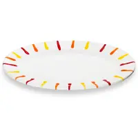 Sonstige Verlage Gmundner Keramik Landlust, Plat ovale avec drapeau (21x14cm)