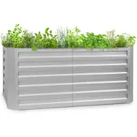 Blumfeldt Jardiniere sur Pieds, Espace Potager sur Pied Jardinage Extérieur, Potager Surélevé en Hauteur, Potager Sureleve Exterieur Jardin et Balcon, Bac Potager sur Pied en Acier, 432L, 1,2 m