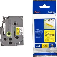 Brother TZe-S651 - (24 mm x 24 mm) - Noir sur jaune - Ruban