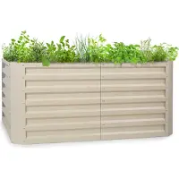 Blumfeldt Jardiniere sur Pieds, Espace Potager sur Pied Jardinage Extérieur, Potager Surélevé en Hauteur, Potager Sureleve Exterieur Jardin et Balcon, Bac Potager sur Pied en Acier, 432L, 1,2 m