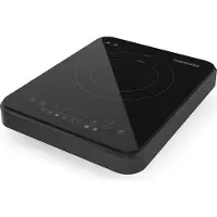 Melissa 16350029 - Table de cuisson à induction autonome avec 1 zone de cuisson et une puissance de 2000 W - 10 réglages -tactile et affichage LED - Protection contre la surchauffe - Noir