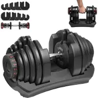 Rebel Rba-2304 Adjustable Dumbbell 40 Kg Argenté 40 kg