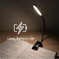 INF Lampe de lecture rechargeable avec 3 couleurs de lumière et variateur