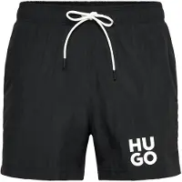 HUGO Short de bain à séchage rapide et logo imprimé empilé