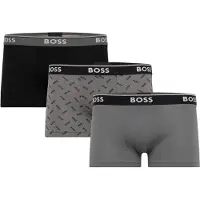 BOSS Power Desig Trunk 10276514 Boxers 3 Units Noir,Gris M Homme