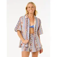 Rip Curl San Carlos Short Sleeve Shirt Beige XS Femme