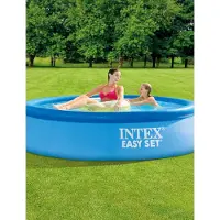 Intex Easy Set With Filter Cartridge Pump Pool 244x61 Cm Bleu 244 x 61 cm