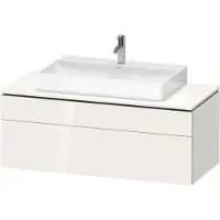 Duravit L-Cube Meuble sous-lavabo en console suspendu, avec plan de toilette en console, 2 tiroirs, 1220x482x550mm, LC4882022220000