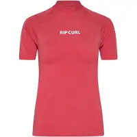 Rip Curl Classic Surf Upf Short Sleeve Rash Guard Orange L Femme