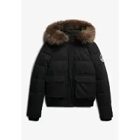 Superdry pour femme. W5012135A Veste bomber Everest Ella noire (XL), Casuel, Polyester