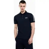 EA7 pour homme. 7M001862_AF12503 Polo en punto de algodón Italian Spirit marine (L), Noir, Casuel, Coton, Manche courte