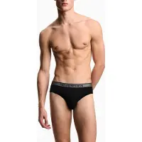 Emporio Armani pour homme. EM000258_AF20669 Lot de 3 slips design noirs (M), Homewear, Coton