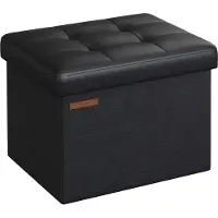 OEM Rootz Seat Chest - Pouf de rangement - Repose-pieds - Multifonctionnel - 31 cm x 41 cm x 31 cm - Design élégant - PU/MDF/Mousse - 2,1 kg